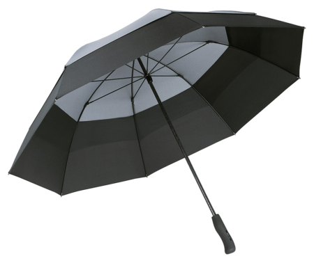 schwarz-grauer Fare Regenschirm