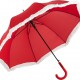 roter Regenschirm im Weihnachtslook