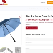 Screenshot der Website regenschirme.com mit Regenschirm 1159