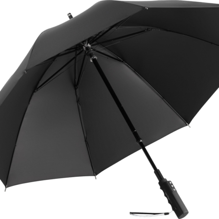 elektrischer Regenschirm mit schwarzem Bezug