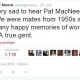 Tweet über den Tod von P. MacNee, der mit Regenschirm und Bowler hat berühmt wurde