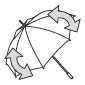 Icon Windproof-Features bei einem Regenschirm