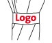 Icon Logosiebdruck auf Schliessband eines Regenschirms
