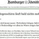 Screenshot Hamburger Abendblatt: Ohne Regenschirm