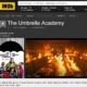 Screenshot Umbrella Academy mit schwarzem Regenschirm