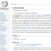 Regenschirme als Screenshot Wikipedia