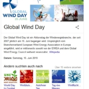 Screenshot für Regenschirme und Erläuterung Global Wind Day
