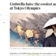 Regenschirme gegen UV Strahlung bei den Olympischen Spielen Tokio 2020 Screenshot